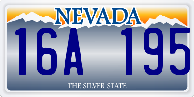 NV license plate 16A195