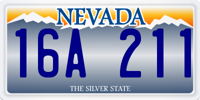 NV license plate 16A211