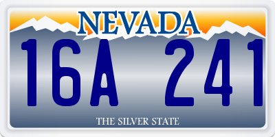 NV license plate 16A241