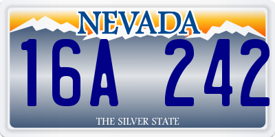 NV license plate 16A242