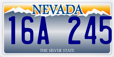 NV license plate 16A245