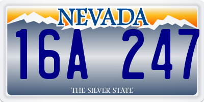 NV license plate 16A247