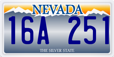 NV license plate 16A251