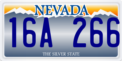 NV license plate 16A266