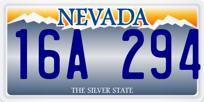 NV license plate 16A294