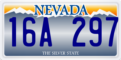 NV license plate 16A297