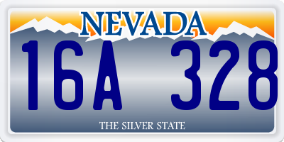 NV license plate 16A328