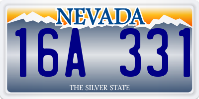 NV license plate 16A331