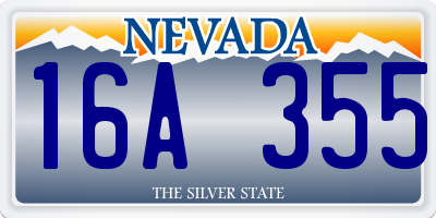 NV license plate 16A355