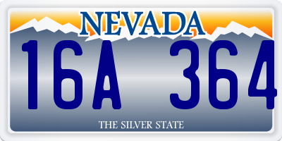 NV license plate 16A364