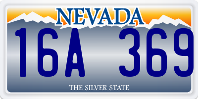 NV license plate 16A369
