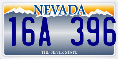 NV license plate 16A396