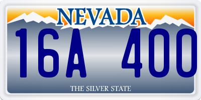 NV license plate 16A400