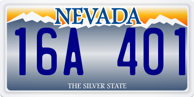 NV license plate 16A401