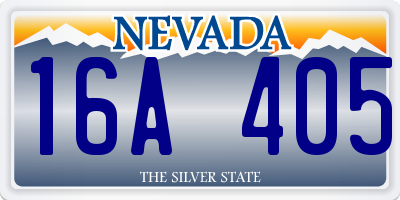 NV license plate 16A405