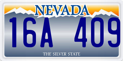 NV license plate 16A409