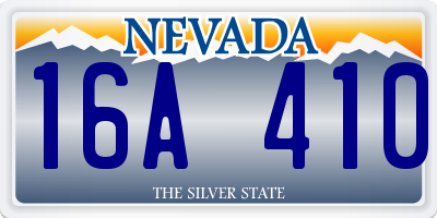 NV license plate 16A410