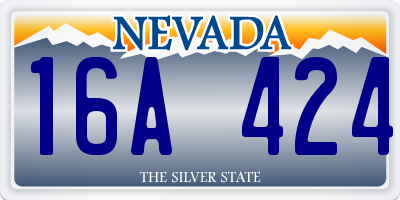 NV license plate 16A424