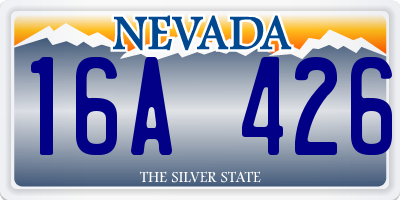 NV license plate 16A426