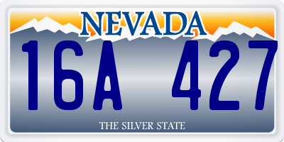 NV license plate 16A427