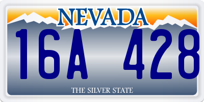 NV license plate 16A428