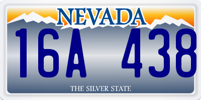 NV license plate 16A438