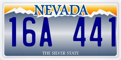NV license plate 16A441