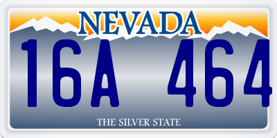 NV license plate 16A464