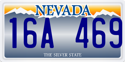 NV license plate 16A469