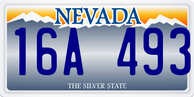 NV license plate 16A493