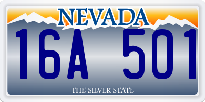 NV license plate 16A501