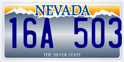 NV license plate 16A503