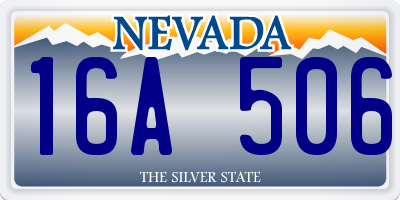 NV license plate 16A506