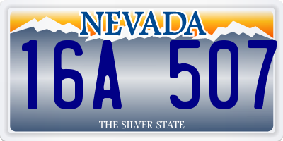 NV license plate 16A507
