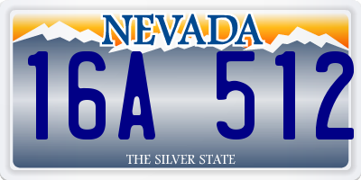 NV license plate 16A512