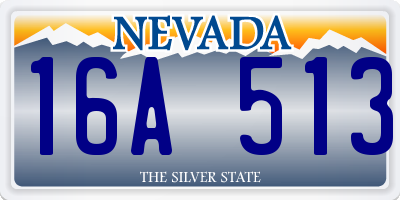 NV license plate 16A513