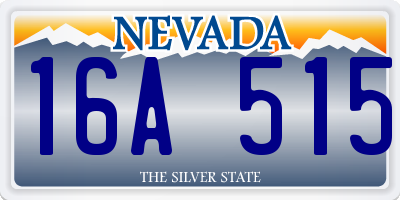 NV license plate 16A515