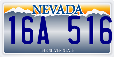NV license plate 16A516