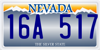 NV license plate 16A517