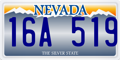 NV license plate 16A519