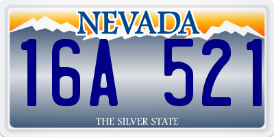 NV license plate 16A521