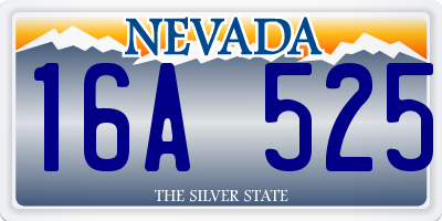 NV license plate 16A525