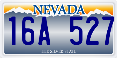 NV license plate 16A527