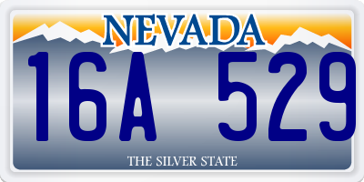 NV license plate 16A529