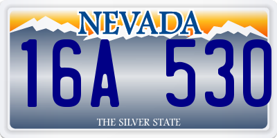 NV license plate 16A530