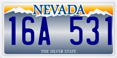NV license plate 16A531