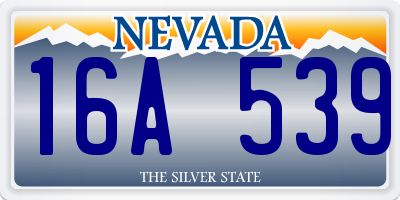 NV license plate 16A539