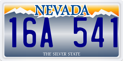 NV license plate 16A541