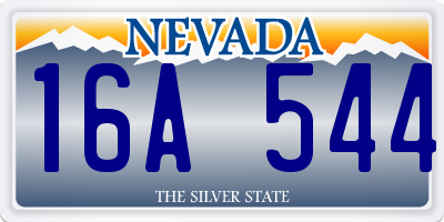 NV license plate 16A544