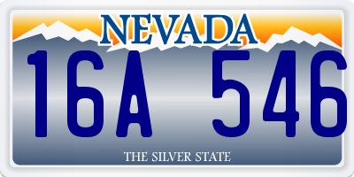 NV license plate 16A546